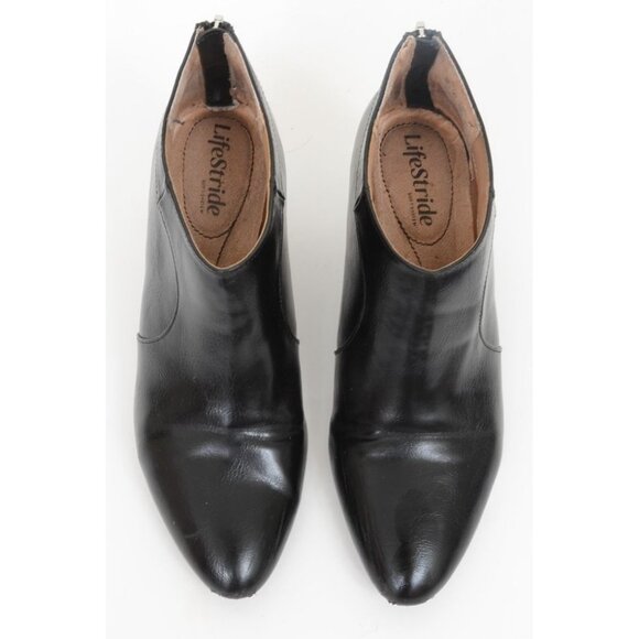Lifestride Georgia Faux Leather Softly Pointed toe Back Zip Shootie Bootie 8M - Picture 7 of 12